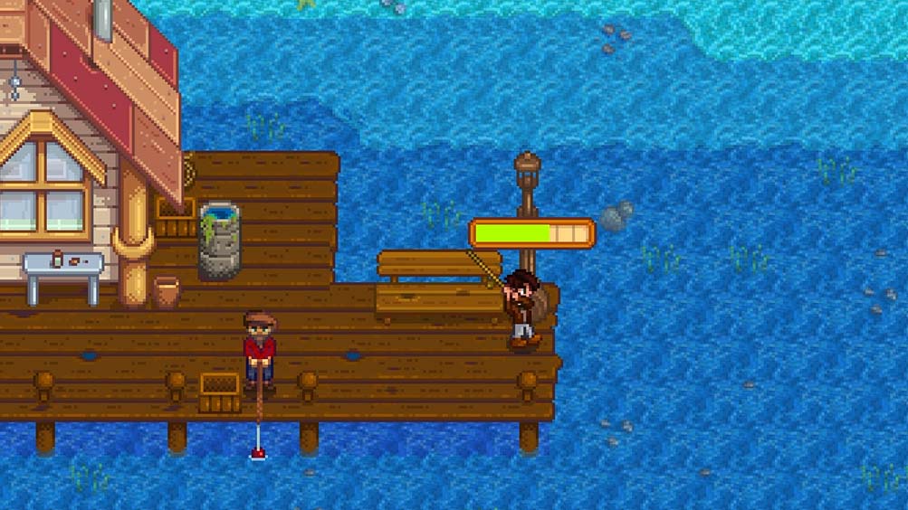 Stardew Valley casting fishing line